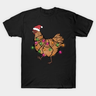 Chicken Christmas Lights T-Shirt